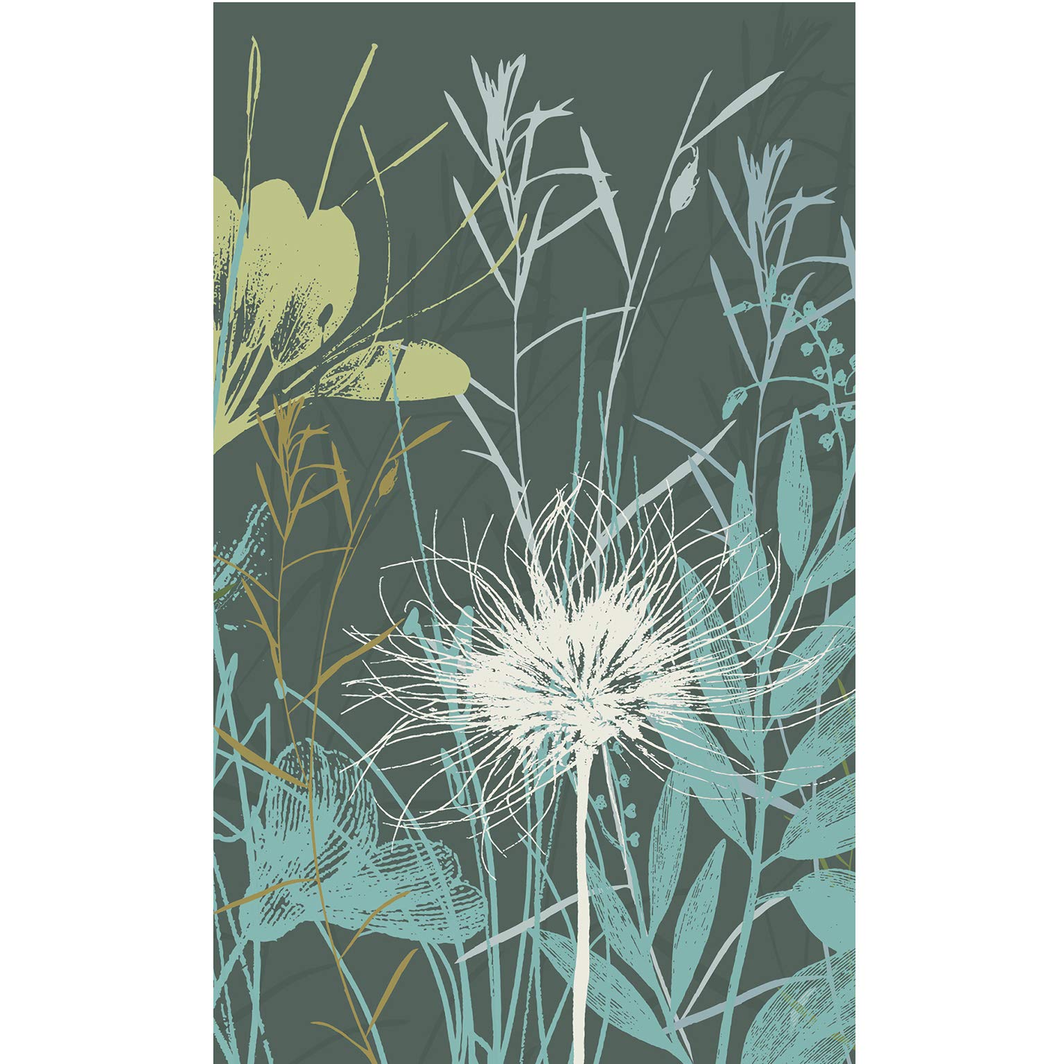 Plage 145458 Panoramic Woven Beach – Vegetal Turquoise, Green, 1.5 x 2.5 m