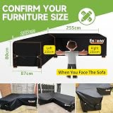 Enzeno V-Shape Garden Furniture Cover 420D Oxford Waterproof 255x255x87cm view 2