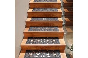 IRONGATE Stair Treads - 6 Pack Staircase Step Treads - Rubber Indoor Outdoor Non Slip Floor Mats - Rugged Sturdy Heavy Duty Skid Resistant Floor Tile Pool Garage Drainage Non Slip Stair Tread - 10x30