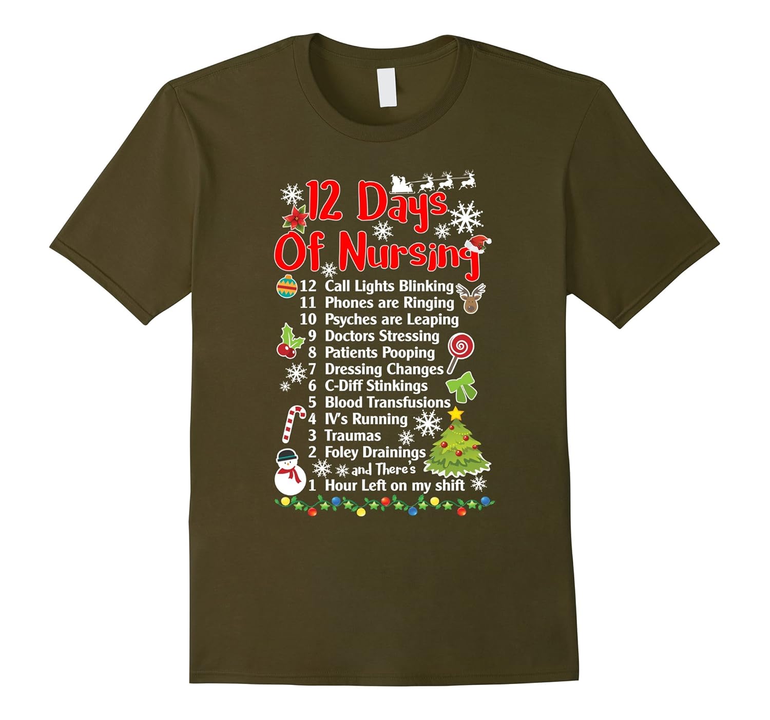 12 Days Of Nursing Shirt Christmas Gifts For Nurse
