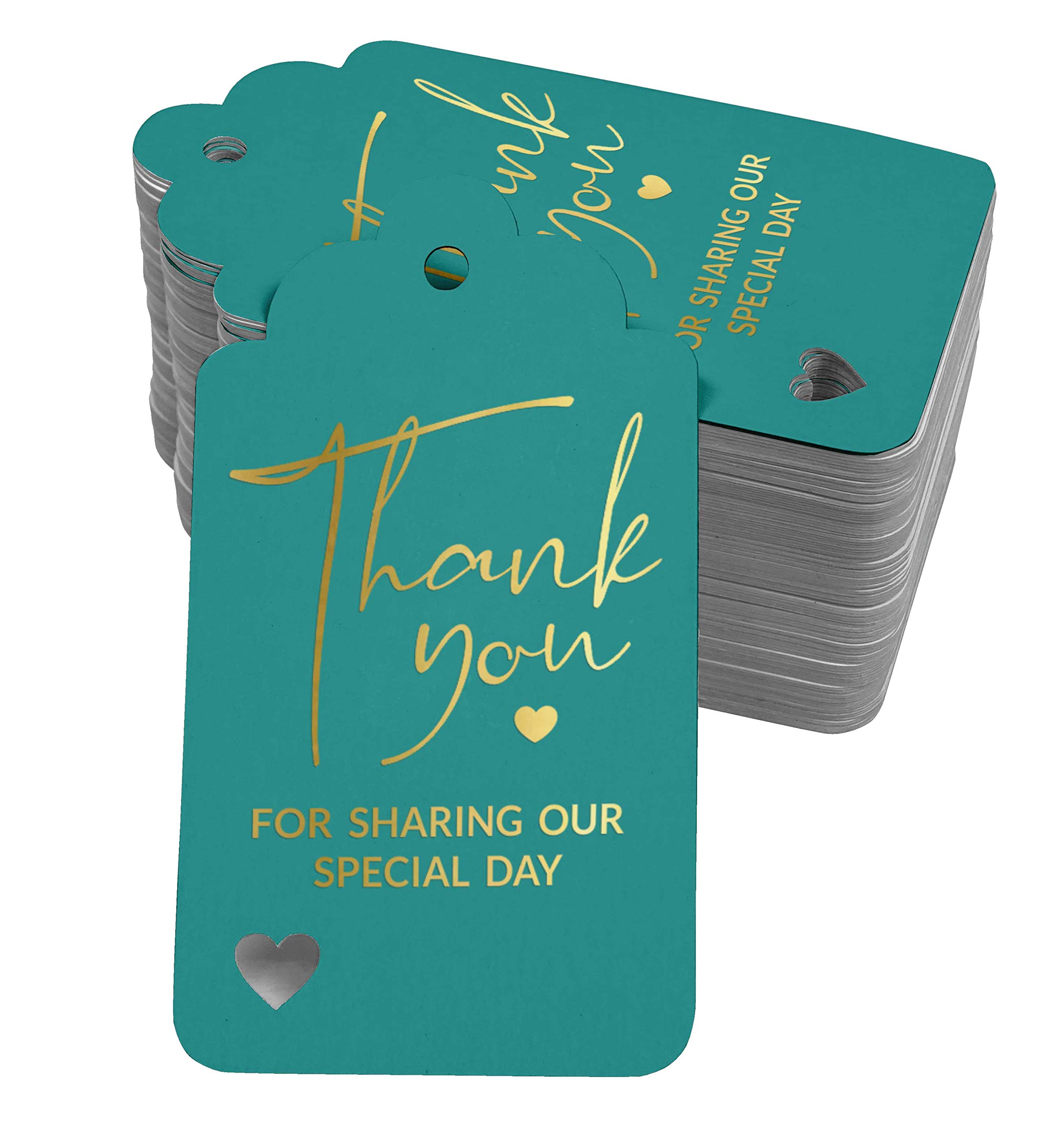 Inkdotpot Real Gold Foil Thank You For Sharing Our Special Day Bridal Shower-Baby Shower-Retirement-Wedding-Birthday Tags Favor Hang Paper Tags 50 Pieces