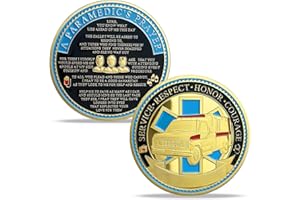 RUMKOU Paramedic's Prayer Coin EMT Challenge Coin