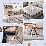 BVAGSS 6 Pack Small Dog Blanket 60x40 cm Beige Paw Print Fleece view 2