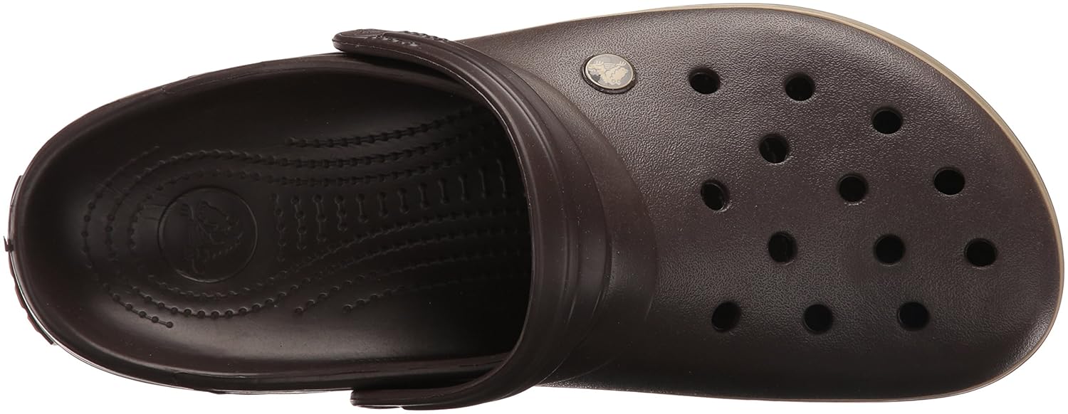 crocs unisex brown crocband clogs & mules