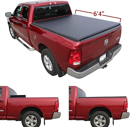 Galaxy Auto Soft Tri Fold For 2009 18 Dodge Ram 1500 2010 20 Ram 2500 3500 6 4 Bed Fleetside Models Only Black Trifold Truck Bed Tonneau Cover Tonneau Covers Amazon Canada