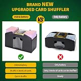 ZONJIE Automatic Card Shuffler 4 Deck USB Battery Operated Casino Poker view 3