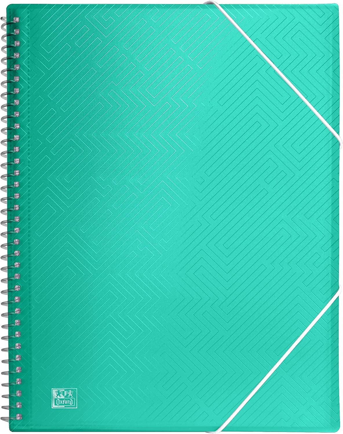 Oxford, A4 30 Clear Plastic Wallet Folder - Turquoise