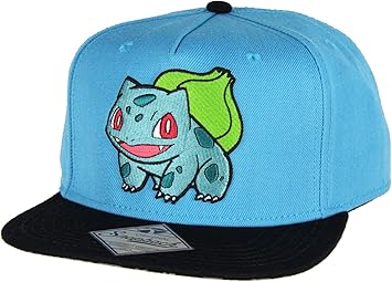 Bioworld Pokemon Bulbasaur Embroidered Snapback Cap Hat Blue