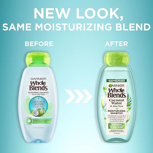 GARNIER WHOLE BLENDS COCONUT WATER & ALOE VERA REFRESHING CONDITIONER FOR NORMAL HAIR, 26.6 FL OZ, 1 COUNT (PACKAGING MAY VARY)