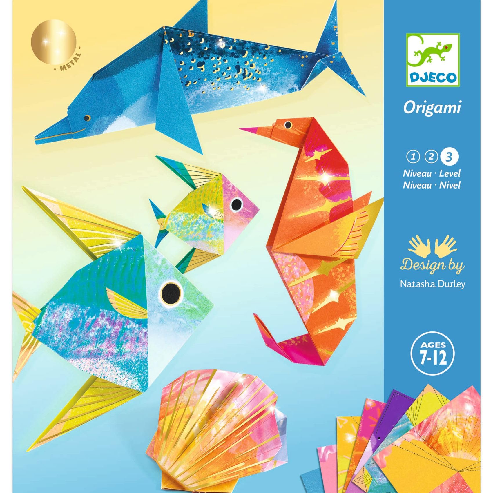 DJECO - Papiroflexia Origami Sea Animals (min. 2 pcs) Dolls and Figures (DJ08755)