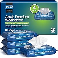 Inspire Adult Wet Wipes, Adult Wash Cloths, Adult Wipes for Incontinence & Cleansing for Elderly, 8"x12" (200 count)