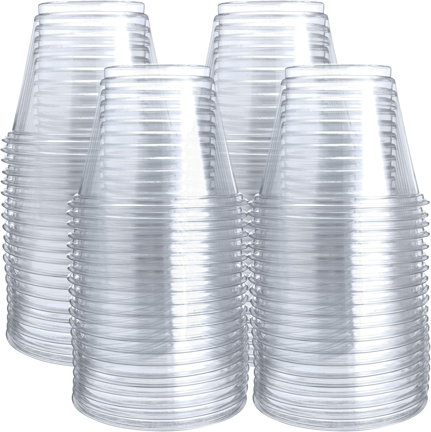 250 Clear Plastic Cups | 9 oz Plastic Cups | Clear Disposable Cups | PET Cups | Clear Plastic Party Cups | Crystal Clear Plastic Cups: Kitchen & Dining