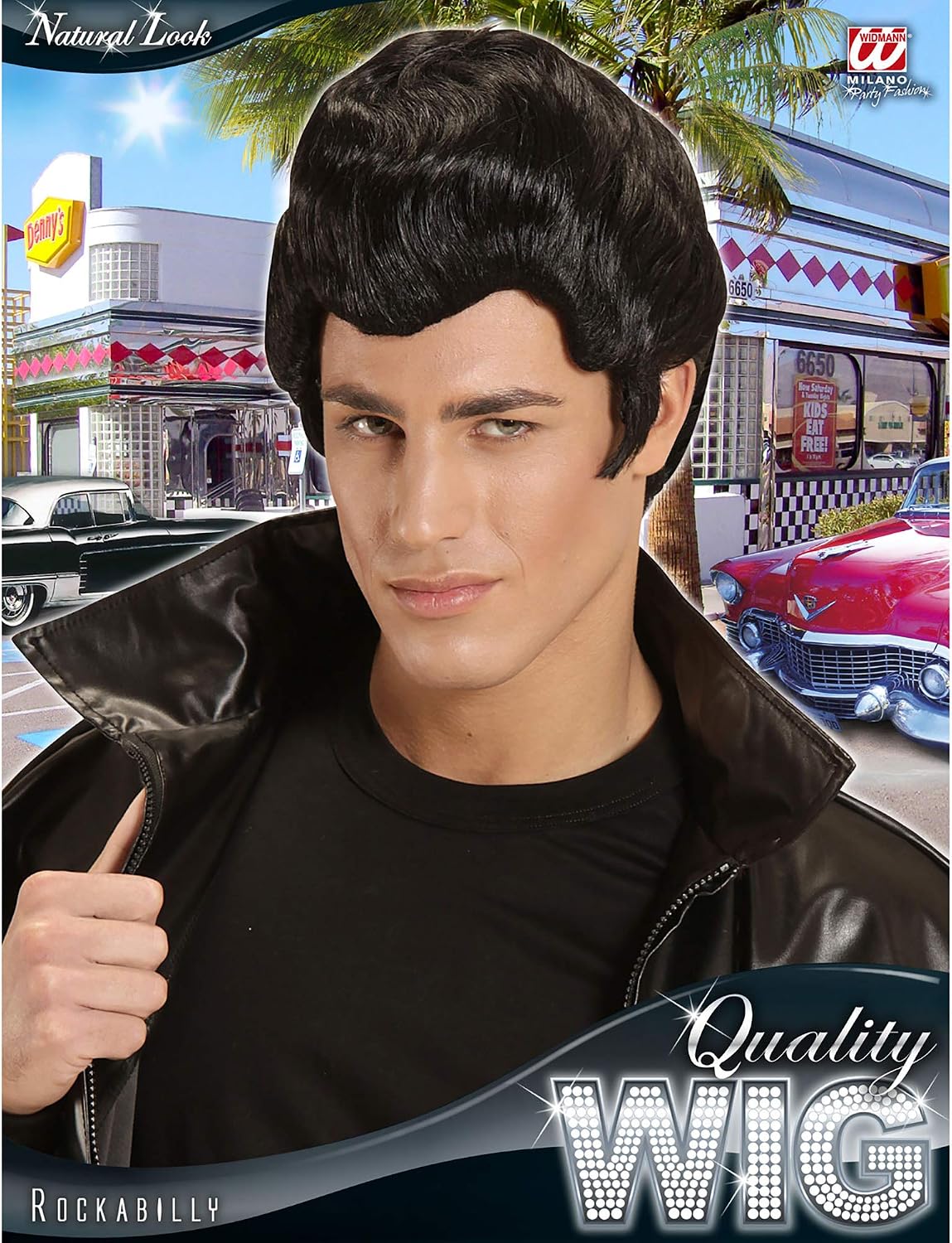 WIDMANN 01849 Rockabilly Wig Black - Image 3