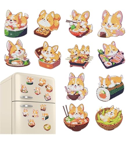 thumbnail image 2 of Cute Corgi Dog Magnets - 5 Inch Refrigerator Magnets For Car & Locker 2 of 11