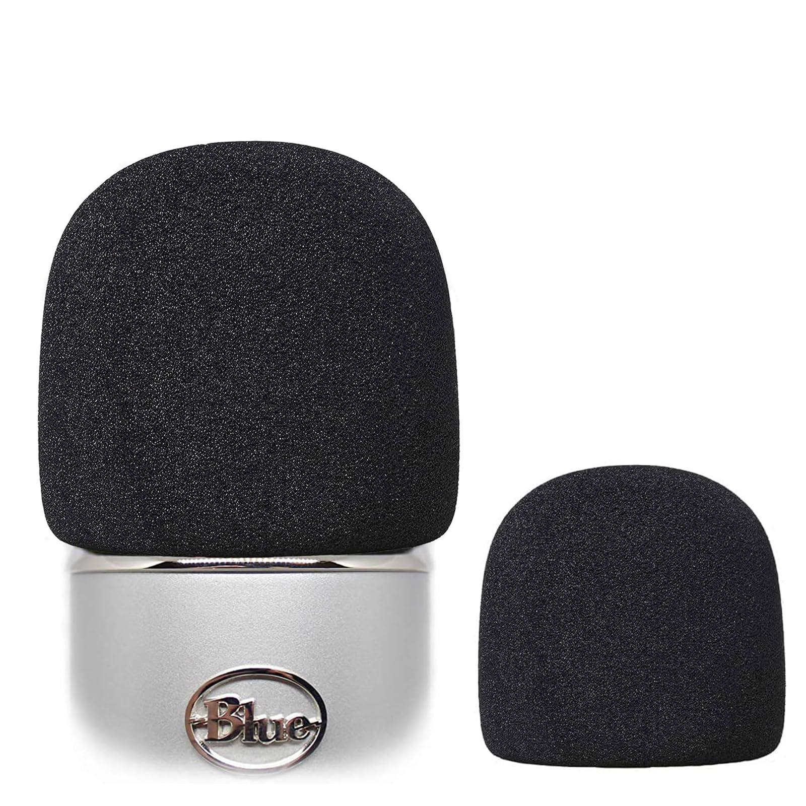 SUUNTOK 2 Pack Microphone Windscreen for Blue Yeti Microphones Thick Foam Handheld Professional Mic Cover for Blue Yeti, Yeti Pro