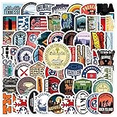 62Pcs Tennessee Sticker Kawaii Travel Waterproof Pack | Vsco City Cool Deacls Graffiti Stickers Vinyl for Water Bottle Skateboard Luggage Laptop Computer Phone