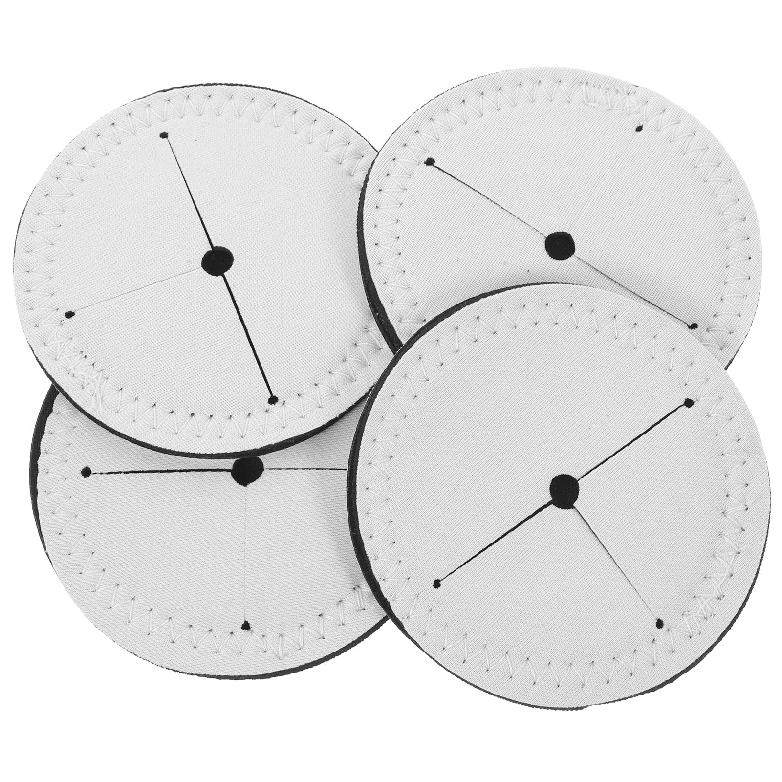 BESTonZON 4Pcs Wine Glass Coasters for Stemmed Glasses Sublimation DIY Heat Transfer Round Cup Mats Non-Slip Cushions for Dining Table Drinks