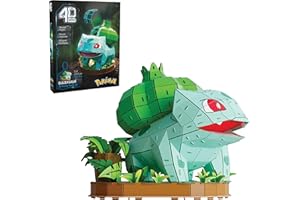 4D Build, Pokémon Bulbasaur 3D Model Kit, Pokémon Figure, Kanto First Partner Collection, Desk Décor, 195 Pieces, Gift Ideas for Ages 12 & Up