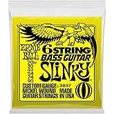 Ernie Ball 6-String Short Scale Bass Slinky Nickel Wound Electric Guitar Strings, 20w-90 Gauge (P02837)