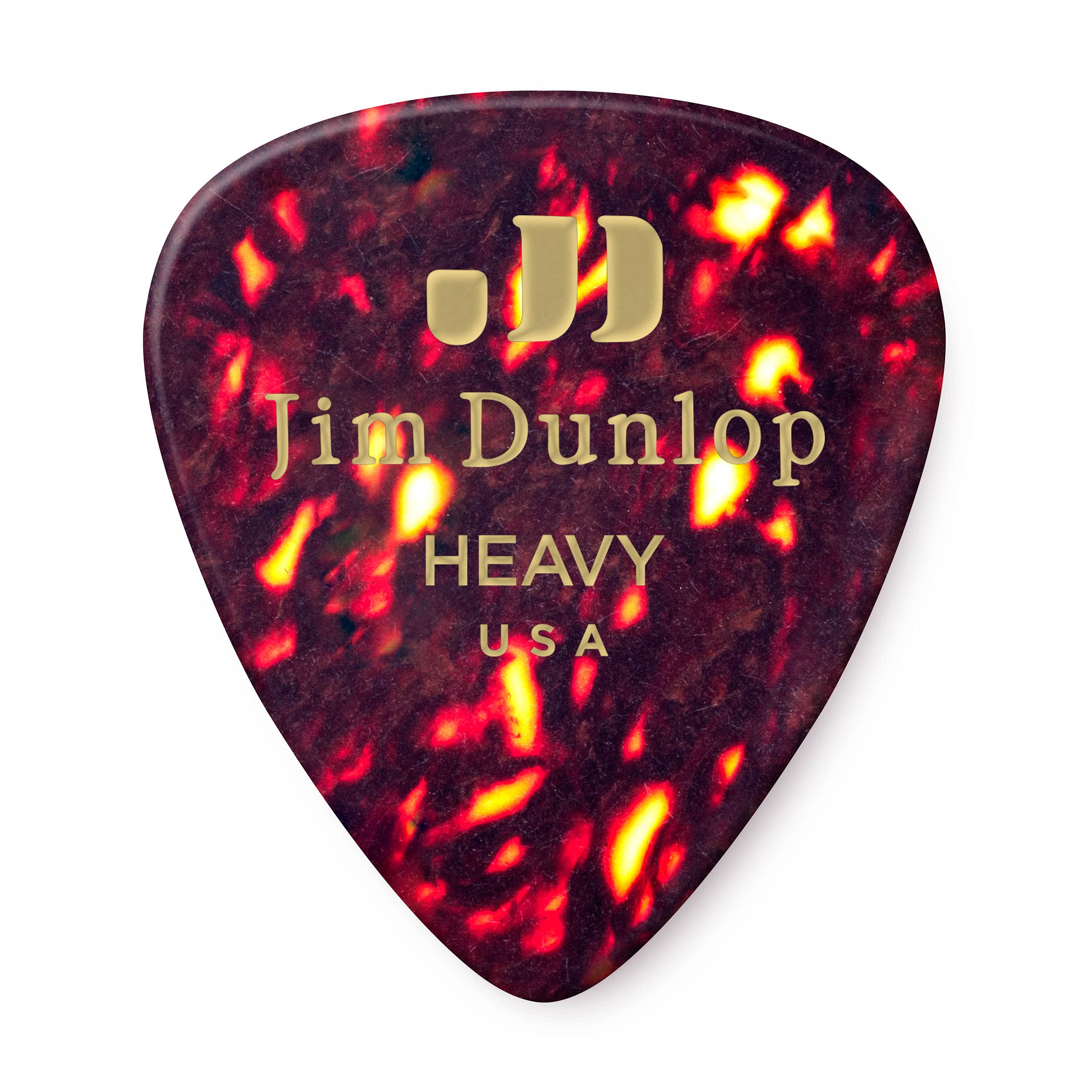Dunlop 483R05HV Shell Classic Celluloid Heavy Guitar Picks, 72-Pack
