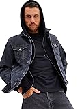 GAP mens Icon Denim Jacket, Black Wash, XX-Large US