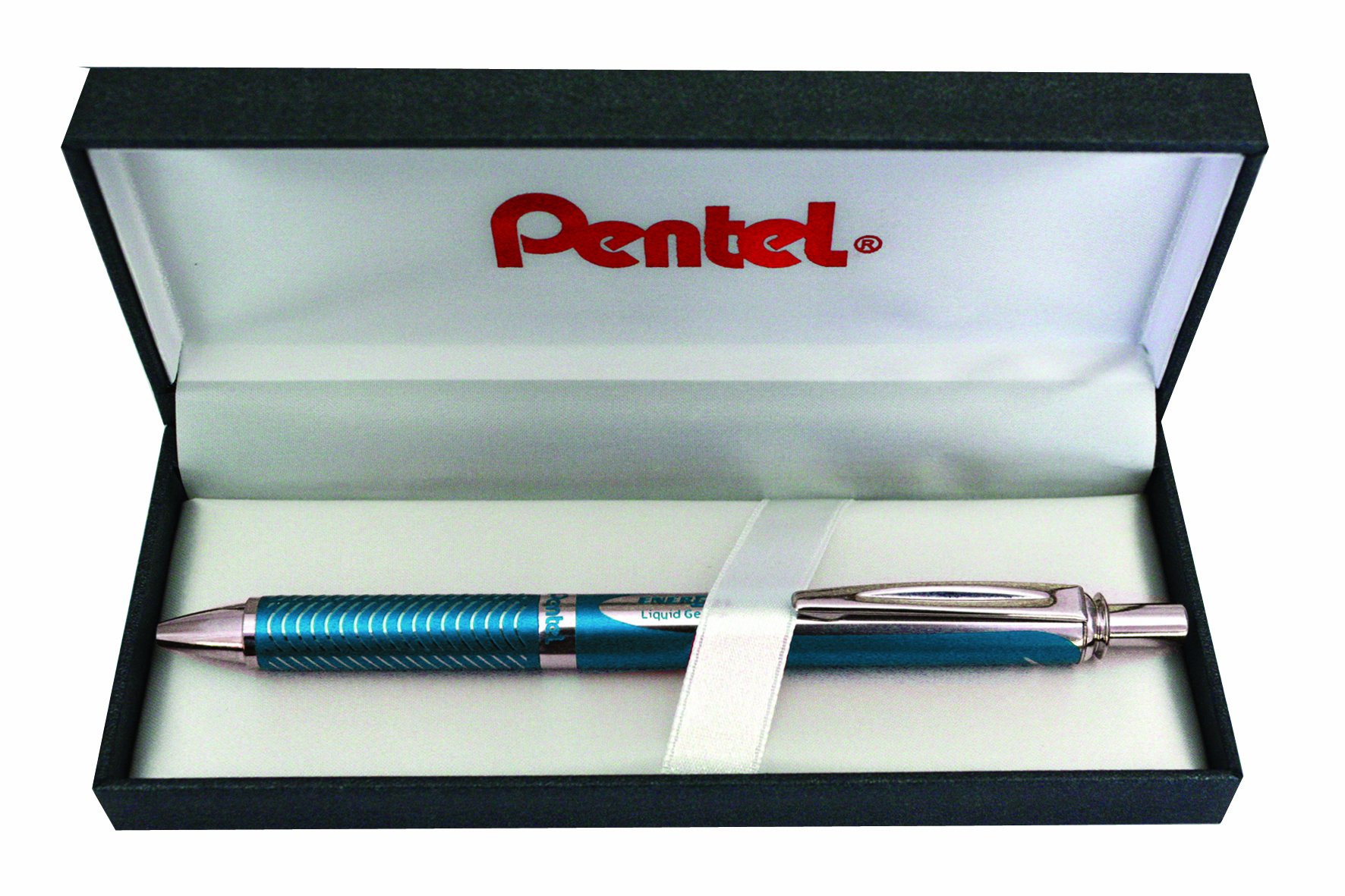 Pentel EnerGel Liquid-Gel Sterling BL407S-BOX Rollerball Pen with Matte Blue Casing Stroke Width 0.35 mm Ball Diameter 0.7 mm Black — image 1