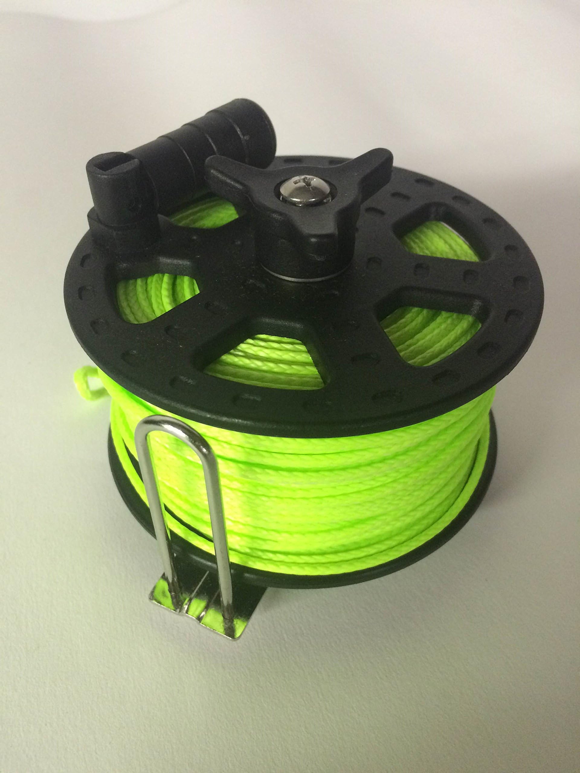 Neptonic Systems 70m RedTide Reel with Green Spectra Line (Only 70m Size with Hi Vis Glow Green Color 1000lb Line)