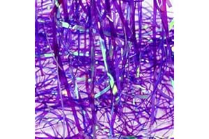 Corlcol 1/2 LB Dark Purple Sparkly Iridescent Shred Filler for Gift Wrapping and Basket Filling(3mm)