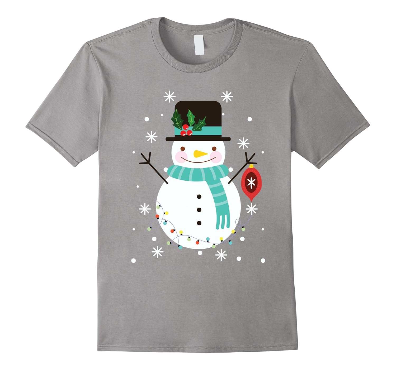 Snowman Christmas Snowflakes Novelty Holiday TShirt T Shirt-ANZ