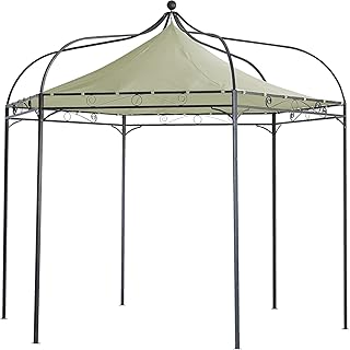 DEGAMO Pavillon Modena 6-eckig 320cm, Dach wasserdicht écru