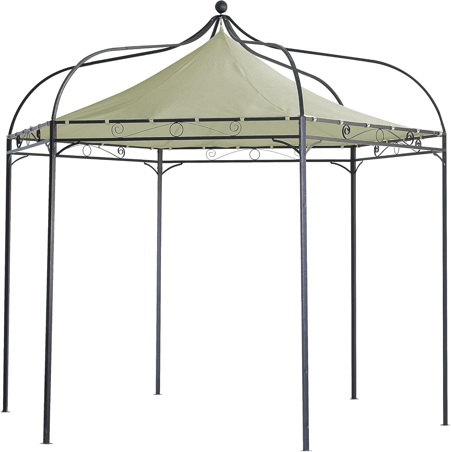 DEGAMO Pavillon Modena 6-eckig 320cm, Dach wasserdicht écru