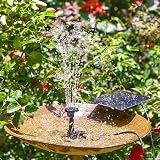 AMZtime Solar Fountain Pump 1.5W 6 Nozzles 2.7m Cable Bird Bath Pond view 2