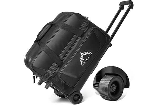 GoHimal 2-Ball Bowling Bag with Wheels 1