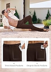Willit Men's Linen Pants Casual Linen Dress Pants