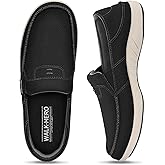 Slip On Shoes for Men, Breathable Loafers for Men with Arch Support, Comfortable Boat Shoes, Orthopedic Non Slip Indoor & Outdoor Loafer with Foldable Heel