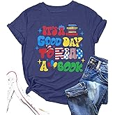 Teachers Shirts for Women Teacher Life Top It's a Good Day to Read a Book Tshirt Casual Short Sleeve Tee