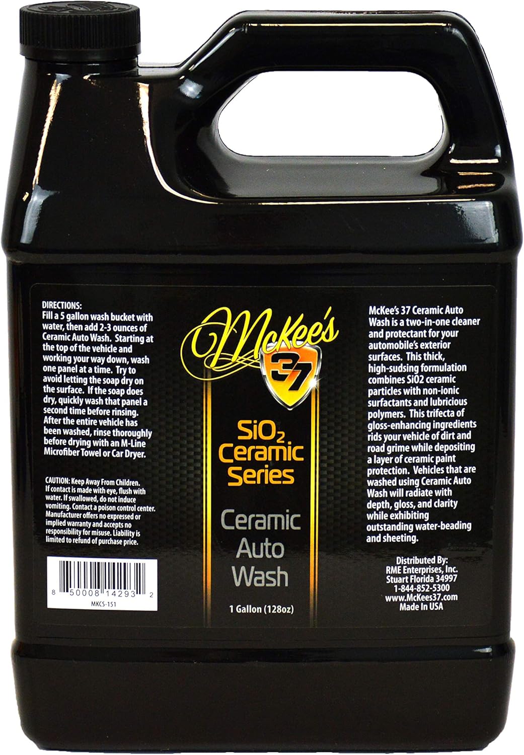McKee's 37 MKCS-151 Auto High-Sudsing Wash Formula with Ceramic SiO2 Particles: Automotive