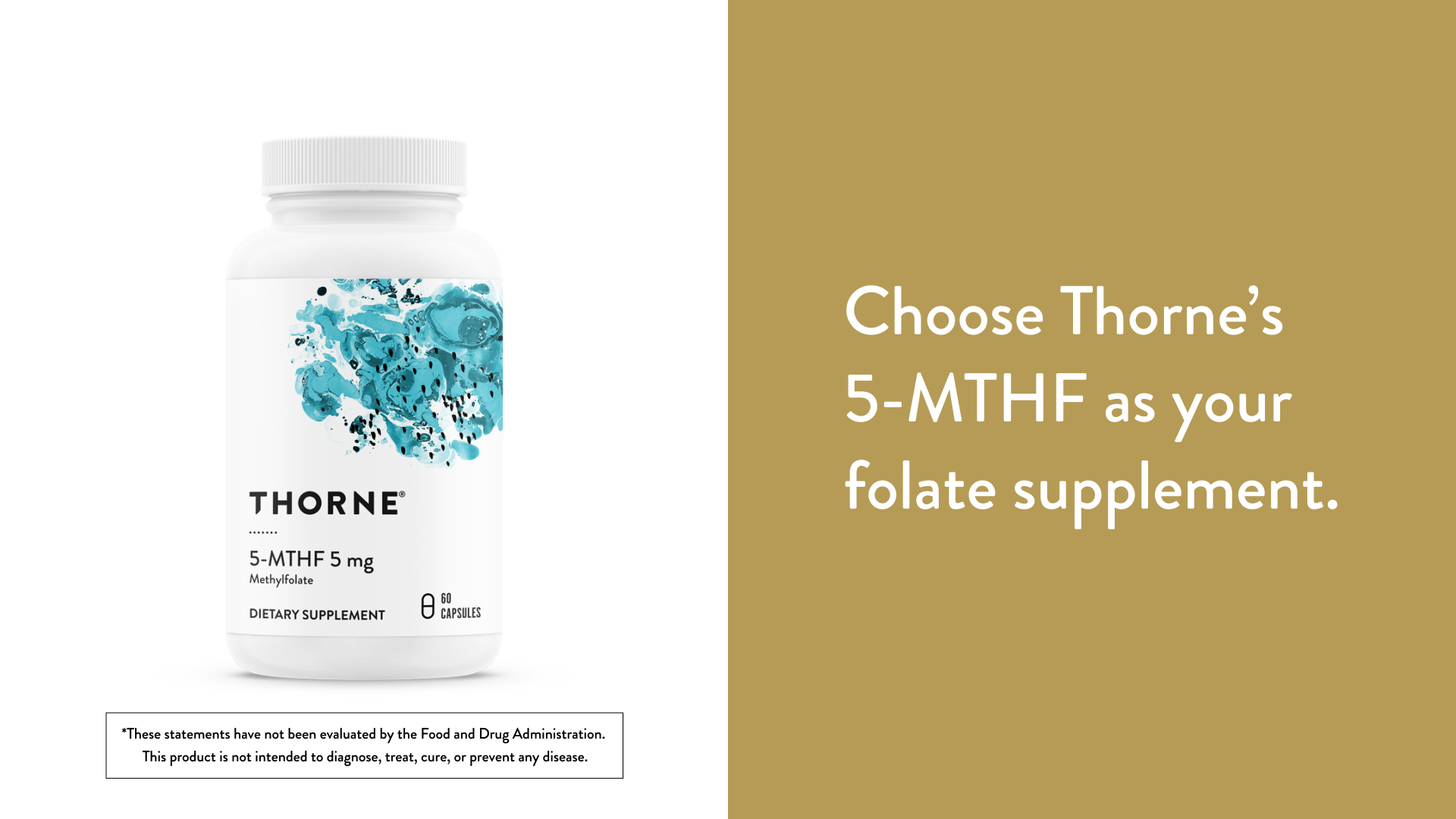 Thorne Research 5MTHF 5 mg Folate Active Vitamin B9 Folate