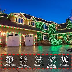 50ft LED Rope Lights Outdoor, 360 LED Connectable