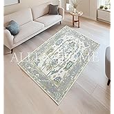Hand Crafted 100% Wool Rugs - Pastel Ushak Area Carpets Suitable for Living Room, Bedroom, Dining Room - Natural Latex Backin