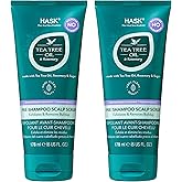 HASK TEA TREE OIL & ROSEMARY Pre-Shampoo Scalp Scrub for All Hair Types, Color Safe, Gluten-Free, Sulfate-Free, Paraben-Free, Cruelty-Free - Pack of 2