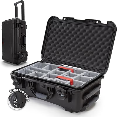 Nanuk 935 Waterproof Carry-On Hard Case with Wheels and Padded Divider - Black