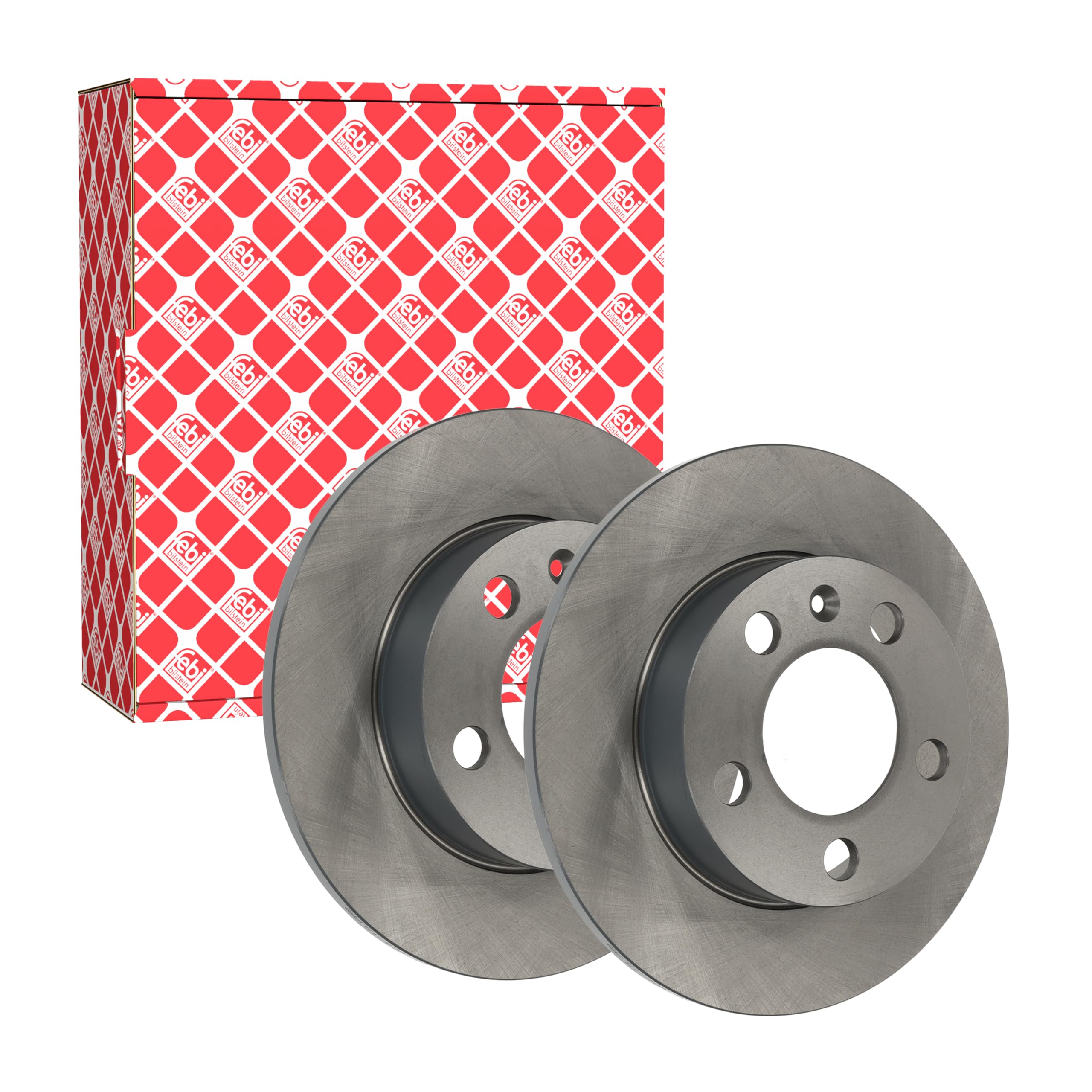 febi bilstein 18488 Brake Disc Set (2 Brake Disc) rear, full, No. of Holes 5