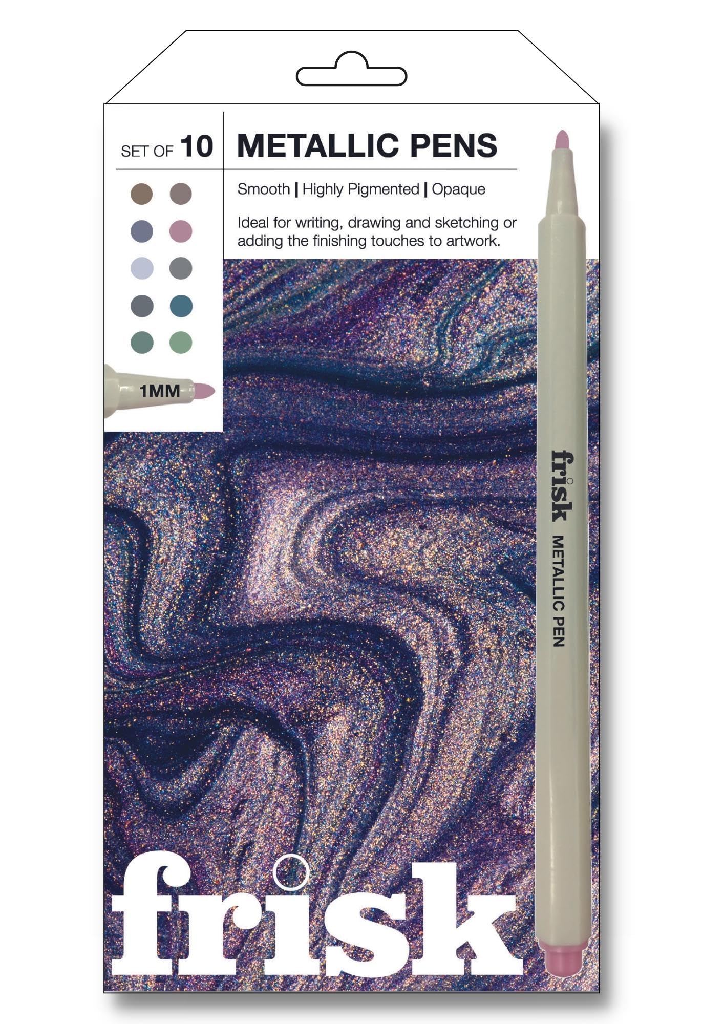 Frisk Metallic Pen Set of 10 (1mm)