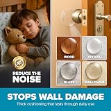 STRONGEST HOME Door Stopper Wall Bumpers Set 5 White 3.14" 0.8" Adhesive view 5