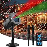 Christmas Projector Lights Outdoor, Waterproof Christmas Decorations Led Lights Projector with Remote Control Timer Indoor Firefly Light for Xmas Yard Garden Holiday Party Home Decor Landscape Patio