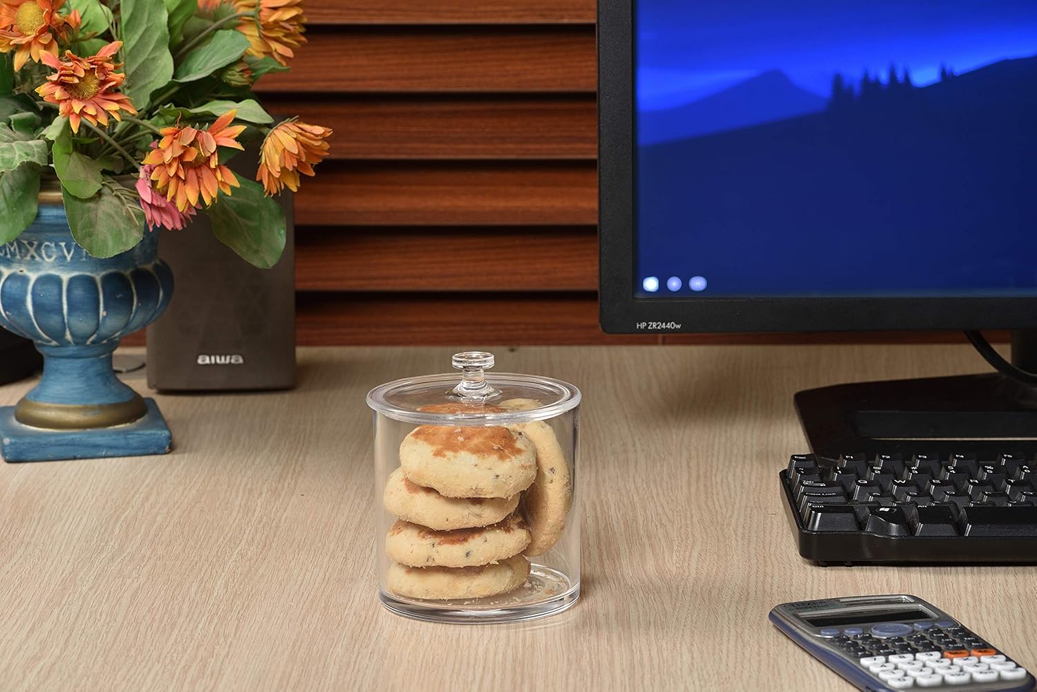 Great Home Decor Pieces Pack of Two Plastic Jars Bath Bomb Holder