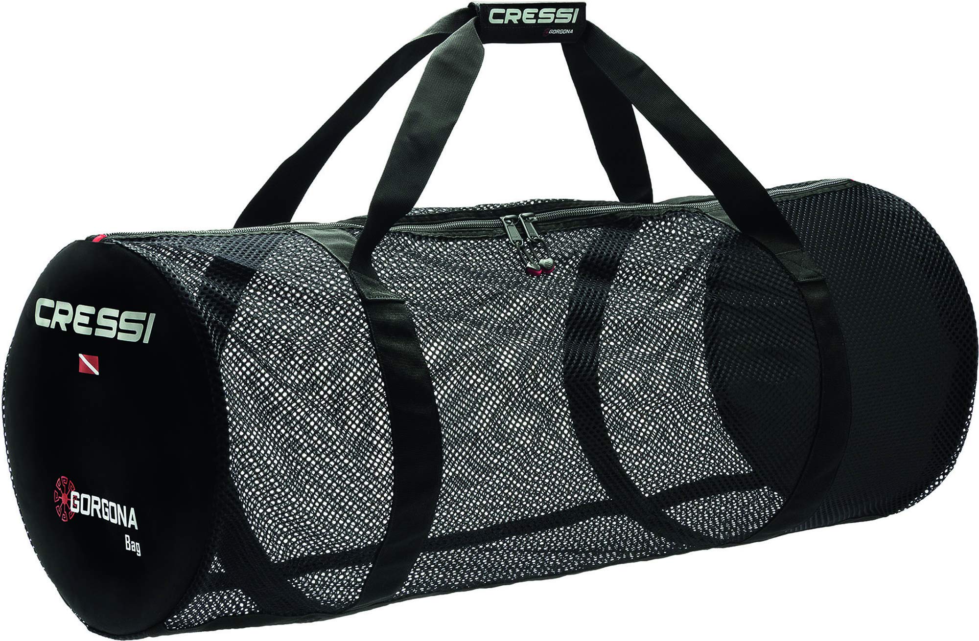 Cressi Gorgona Bag Black - Foldable Net Travel Bag for Carrying or Rinsing Aquatic Equipment, Black, One Size, Unisex