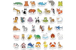 Kasfalci 40 Animal Magnets,Refrigerator Fridge Magnets for Kids,Magnetic Animal Toys for Toddlers,Learning Games,Speech Therapy Toys for Preschool Kindergarten Classroom,Educational Toys for Kids 3+
