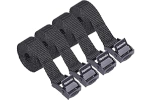 Masterwise Lashing Strap with Cam Buckles, Cinch Strap with Adjustable Buckle Tie Down Straps for Securing (3' x 0.75")
